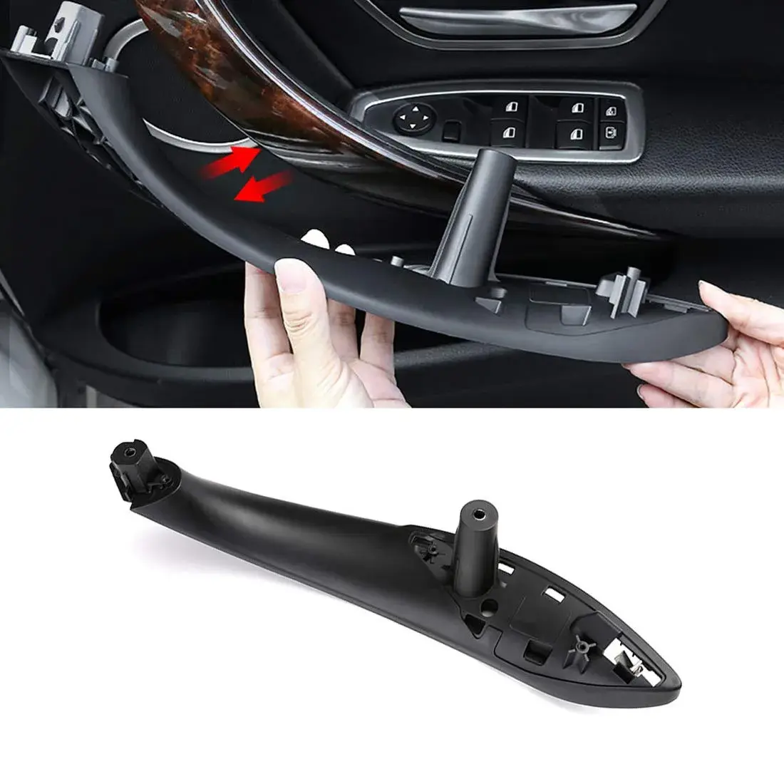 Jaronx Black Right Front Door Handle for BMW 3 Series 2012-2018 & 4 Series 2014-2017 (1 Piece) - main product image