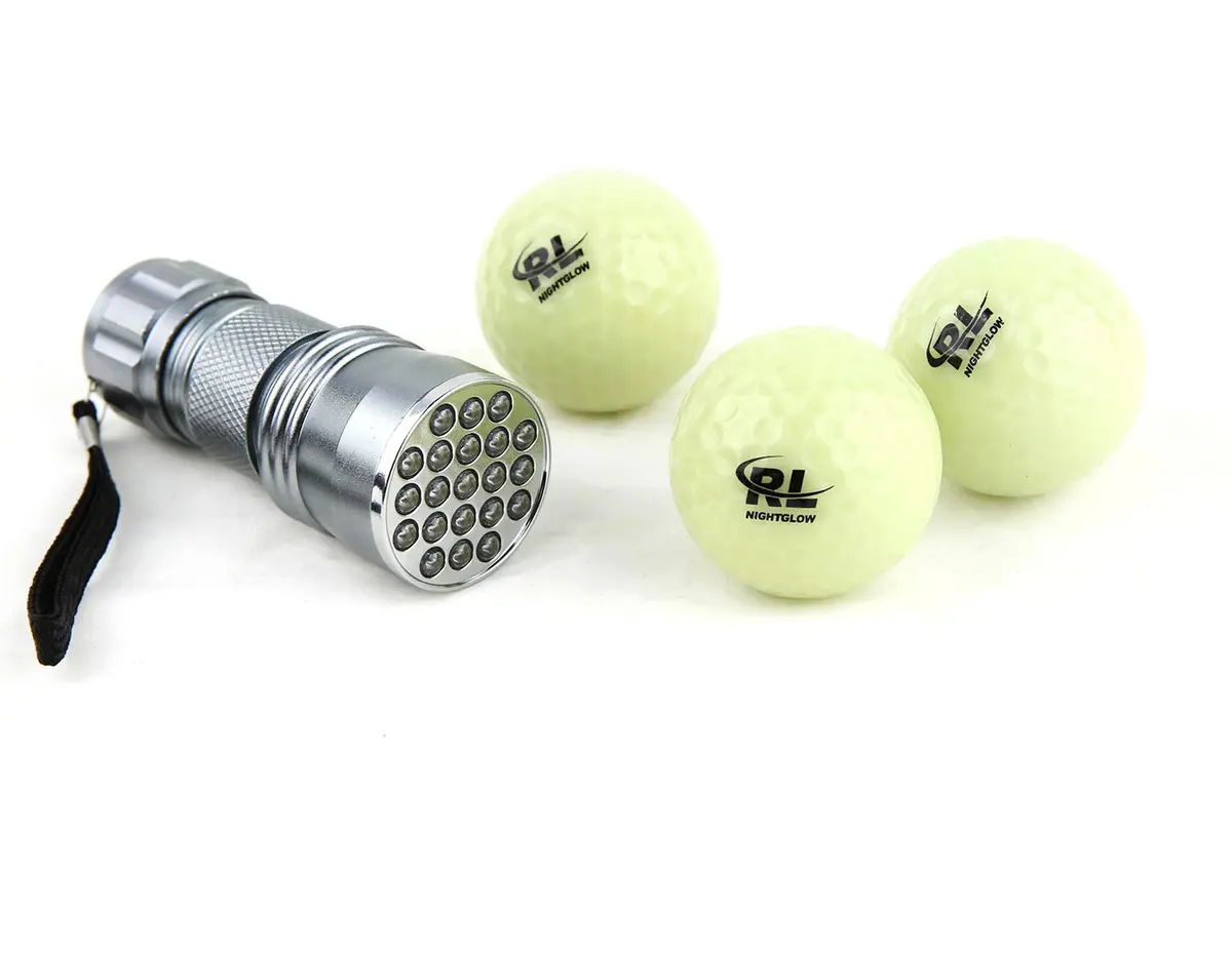 R&L Night Golf Balls Glow in the Dark 12 Pack + Flashlight | Long-Lasting Bright Luminous Balls - view 5