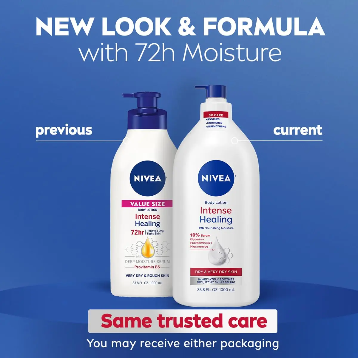 NIVEA Intense Healing Body Cream for Dry, Itchy Skin, 10% Serum, 33.8 Fl Oz - view 2