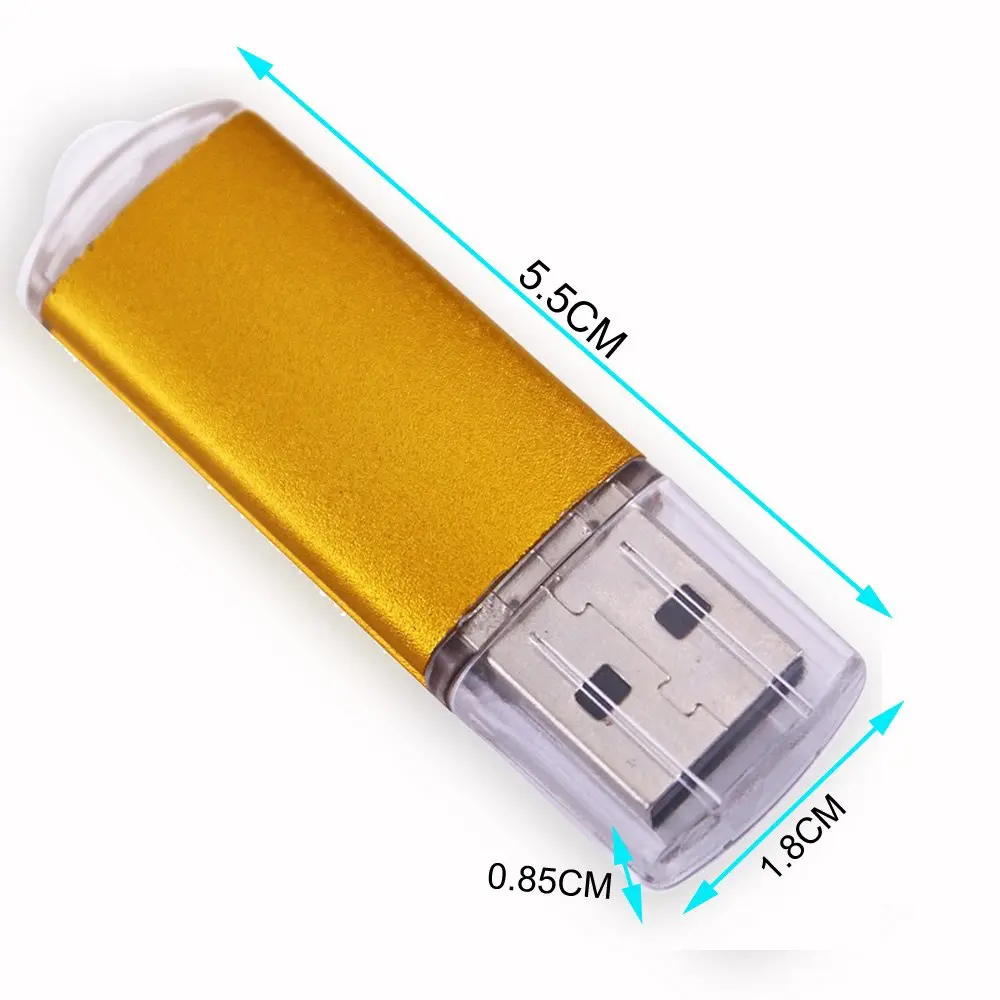 ebamaz 128MB USB 2.0 Metal Key Flash Drives 5-Pack | Plug-and-Play Data Storage - view 6