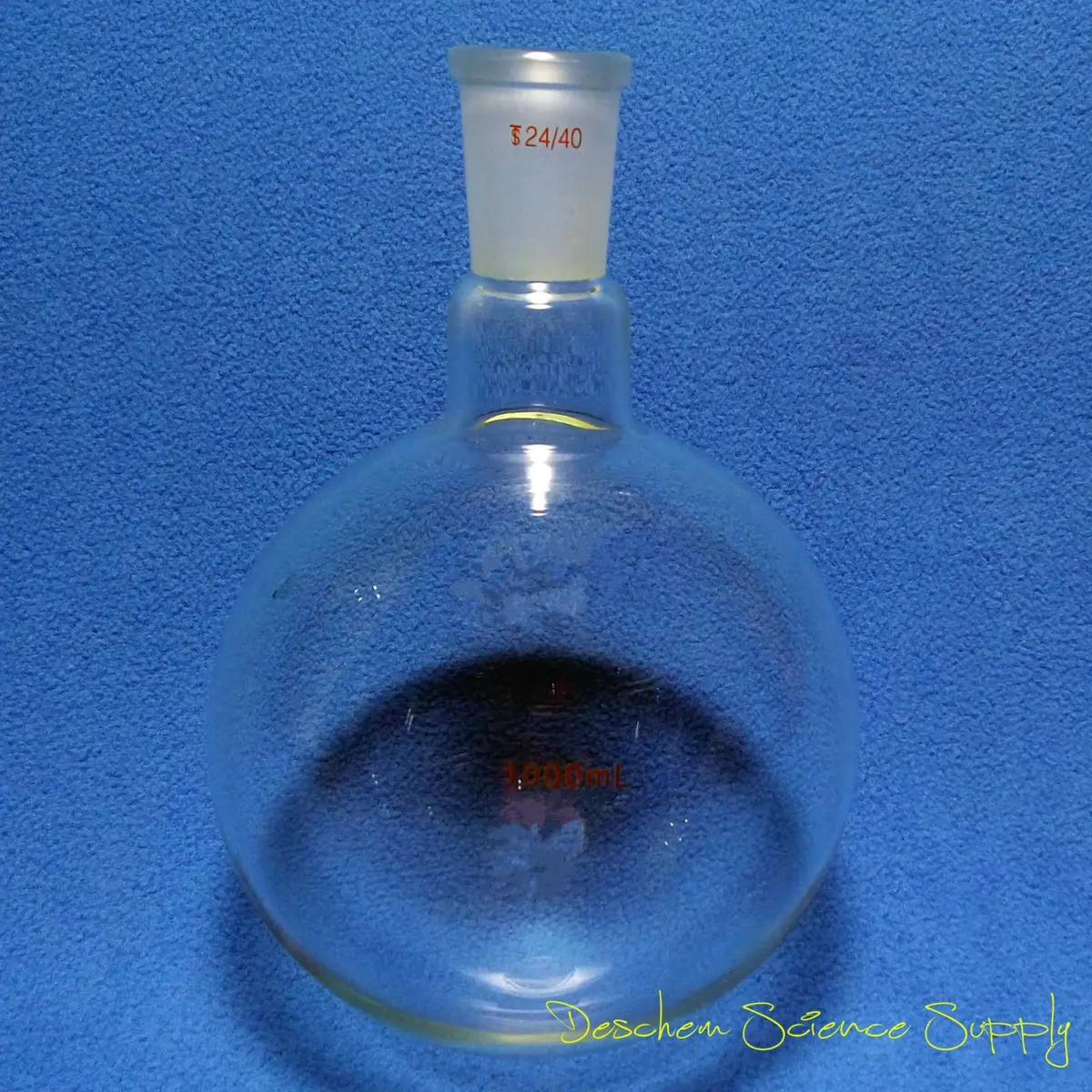 Deschem 1000ml 24/40 Round Bottom Glass Flask 1L | Borosilicate Lab Boiling Vessel - view 6