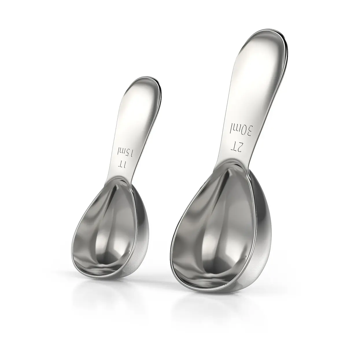 BALCI Stainless Steel Coffee Scoop Set - 1 & 2 Tablespoon (15ml/30ml) | Accurate Measurement & Durable Design - view 5