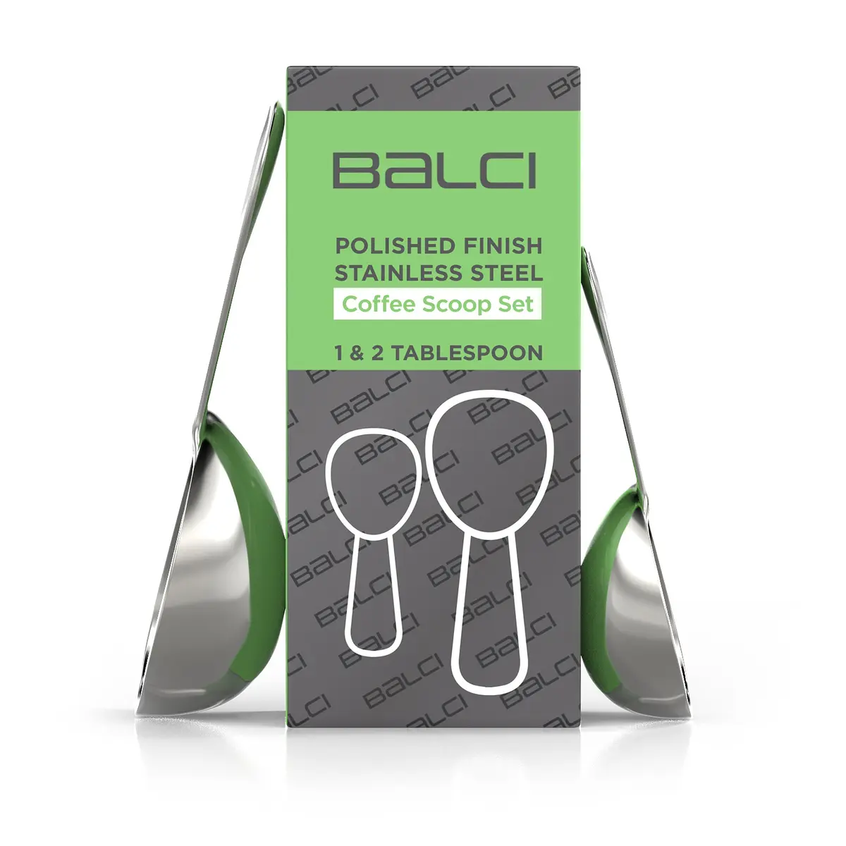 BALCI Stainless Steel Coffee Scoop Set - 1 & 2 Tablespoon (15ml/30ml) | Accurate Measurement & Durable Design - view 2