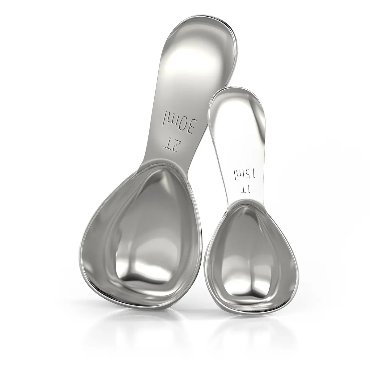 BALCI Stainless Steel Coffee Scoop Set - 1 & 2 Tablespoon (15ml/30ml) | Accurate Measurement & Durable Design - view 3