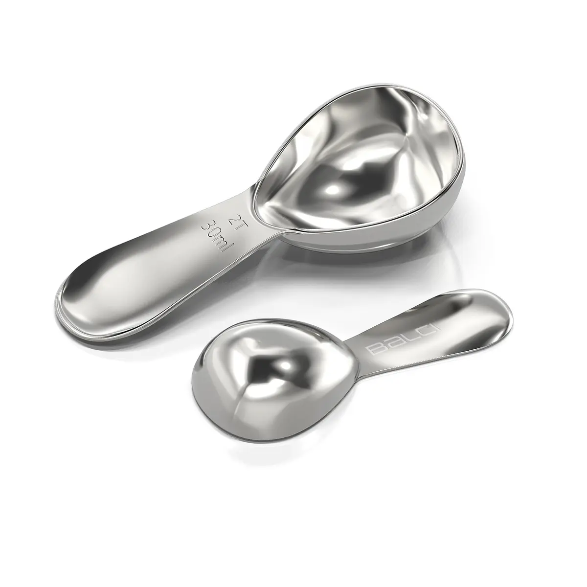 BALCI Stainless Steel Coffee Scoop Set - 1 & 2 Tablespoon (15ml/30ml) | Accurate Measurement & Durable Design - view 4