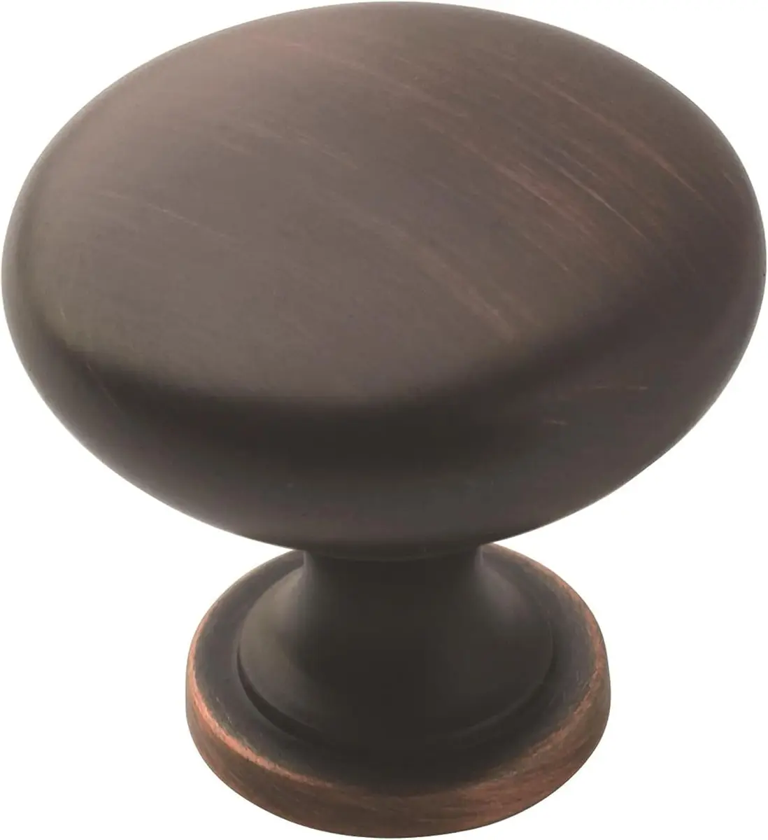Amerock 10 Pack 1-1/4" Round Edona Oil-Rubbed Bronze Cabinet Knob | Classic Zinc Handle for Cabinets - main product image