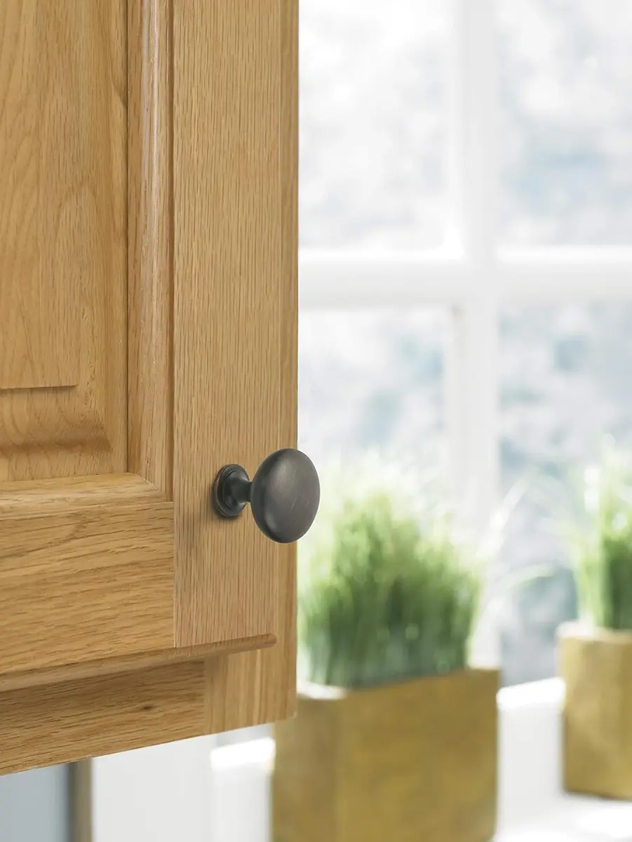 Amerock 10 Pack 1-1/4" Round Edona Oil-Rubbed Bronze Cabinet Knob | Classic Zinc Handle for Cabinets - view 2