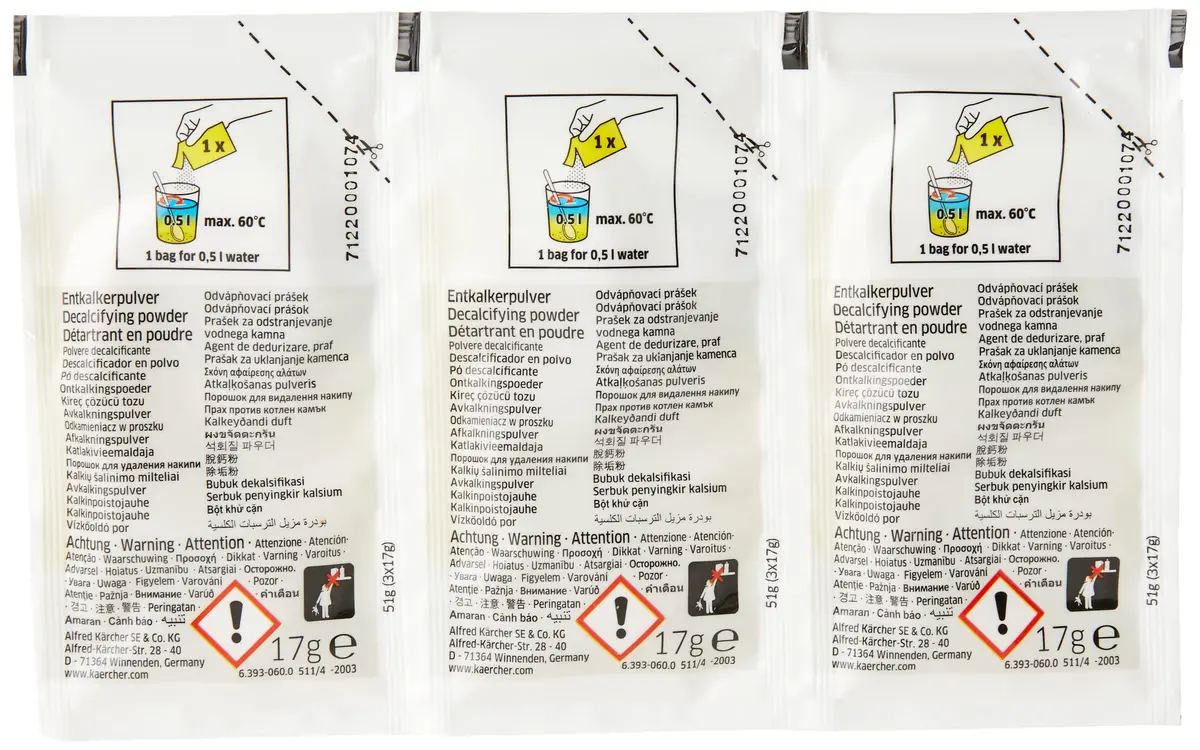 Kärcher RM Descaling Powder for Steam Cleaners & Coffee Machines, 6 x 17g (102g Total) | Extends Appliance Life - view 4