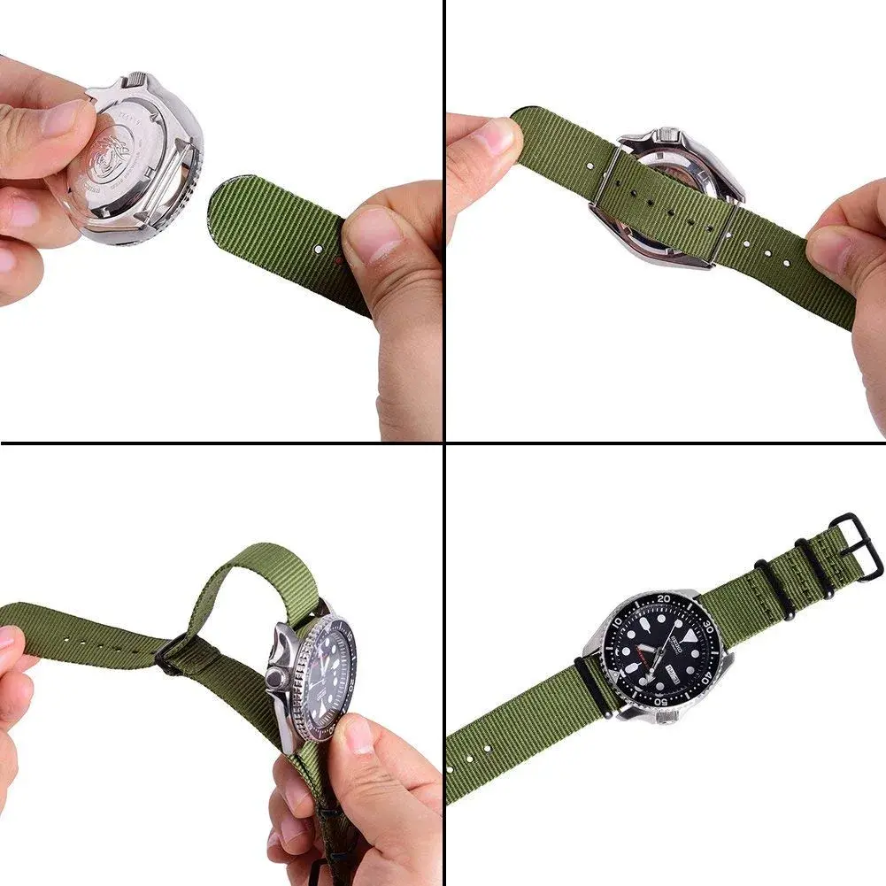 Ritche 16mm Nylon Watch Band 4-Pack | Military Ballistic Nylon Strap for Men & Women - view 3