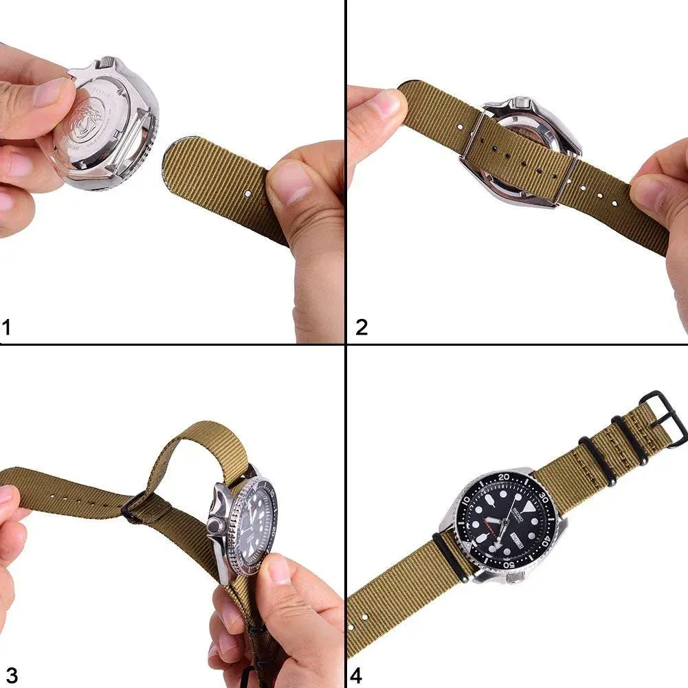 Ritche 20mm Nylon Watch Band 4-Pack | Military Ballistic Nylon Strap for Men & Women - view 3