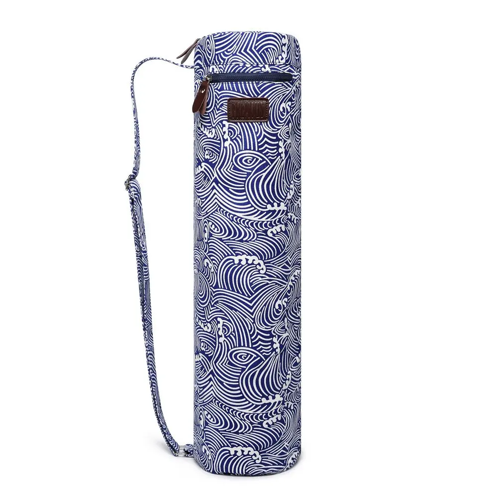 FREMOUS Yoga Mat Bag Exercise Yoga Mat Carry Bag (wave) | Large Canvas Design, Adjustable Strap, Vibrant Patterns - main product image