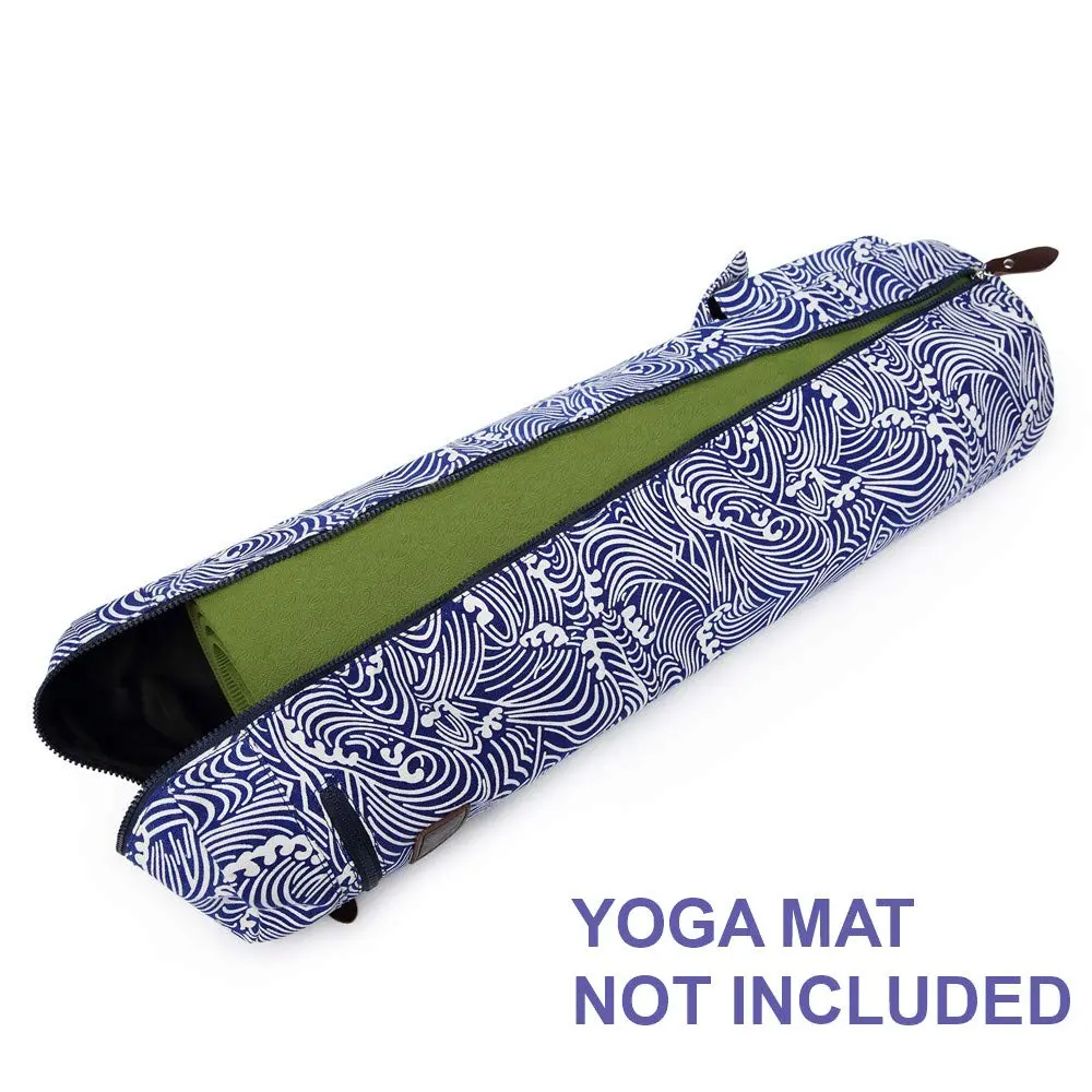 FREMOUS Yoga Mat Bag Exercise Yoga Mat Carry Bag (wave) | Large Canvas Design, Adjustable Strap, Vibrant Patterns - view 6