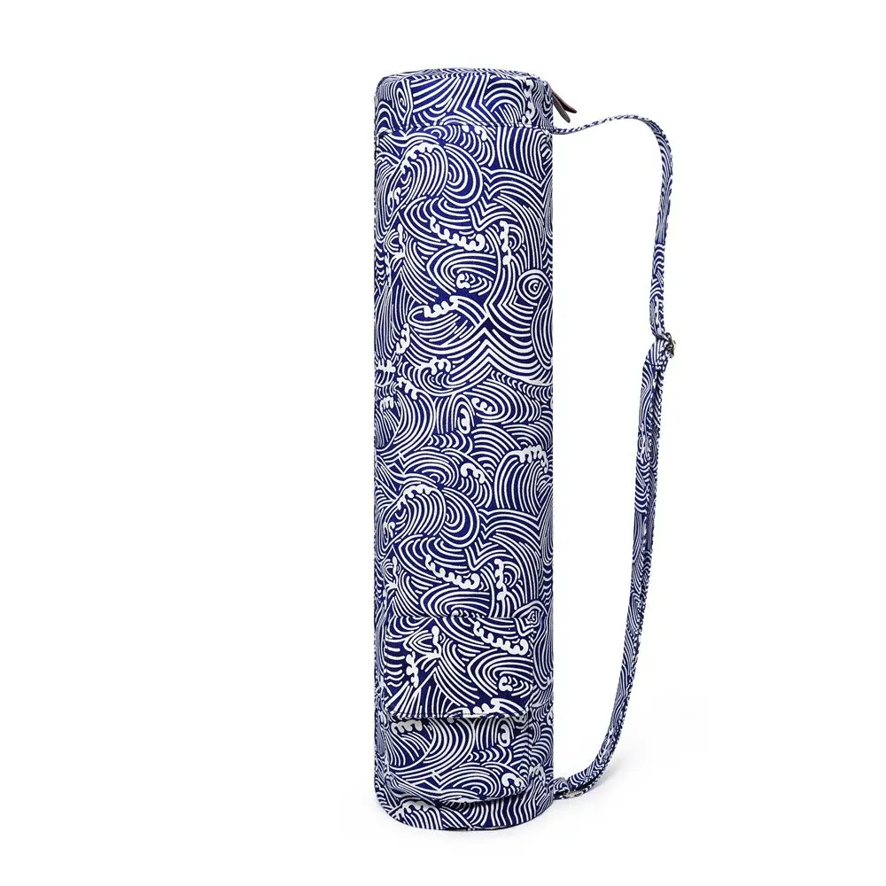 FREMOUS Yoga Mat Bag Exercise Yoga Mat Carry Bag (wave) | Large Canvas Design, Adjustable Strap, Vibrant Patterns - view 2