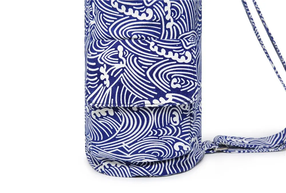 FREMOUS Yoga Mat Bag Exercise Yoga Mat Carry Bag (wave) | Large Canvas Design, Adjustable Strap, Vibrant Patterns - view 4