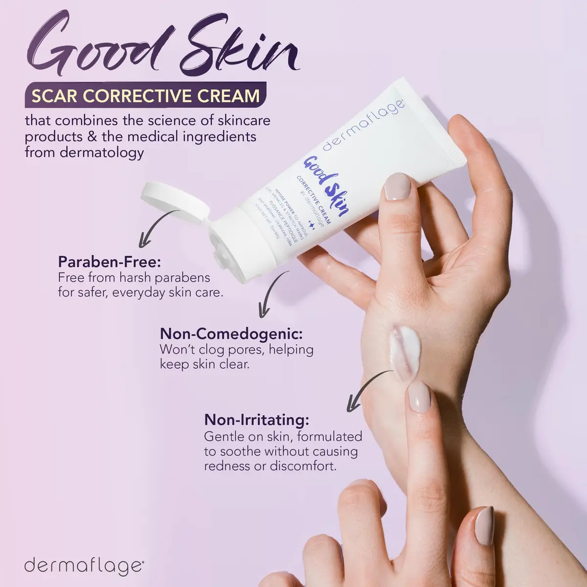 Dermaflage Good Skin Corrective Acne Scar Removal Cream for Scars, 2 oz | Peptide Power for Wrinkles & Scars - view 5