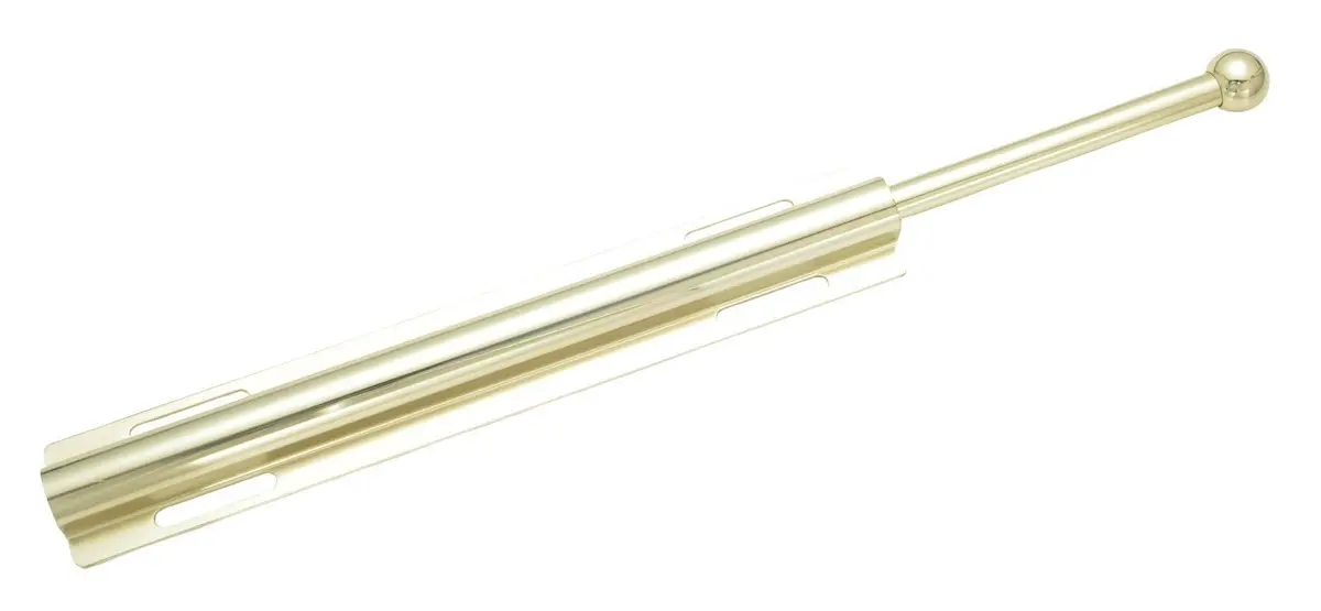 H. Bowes 12" Valet Rod with 8.75" Extension | Polished Brass Metal - main product image