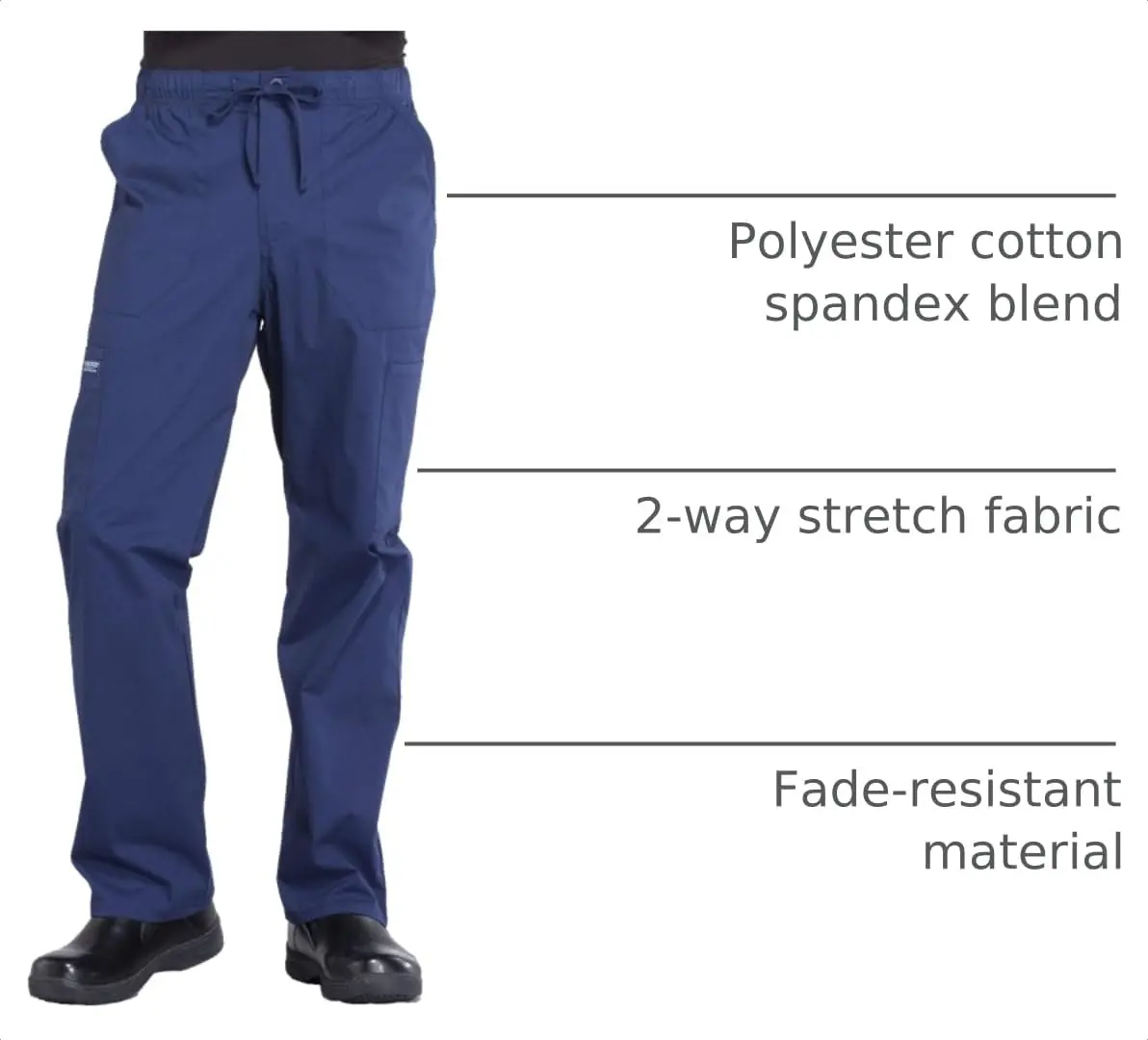 Cherokee Men's Tapered Leg Cargo Scrubs Pants Navy 3XL | Durable, Comfortable & Easy Care - view 4