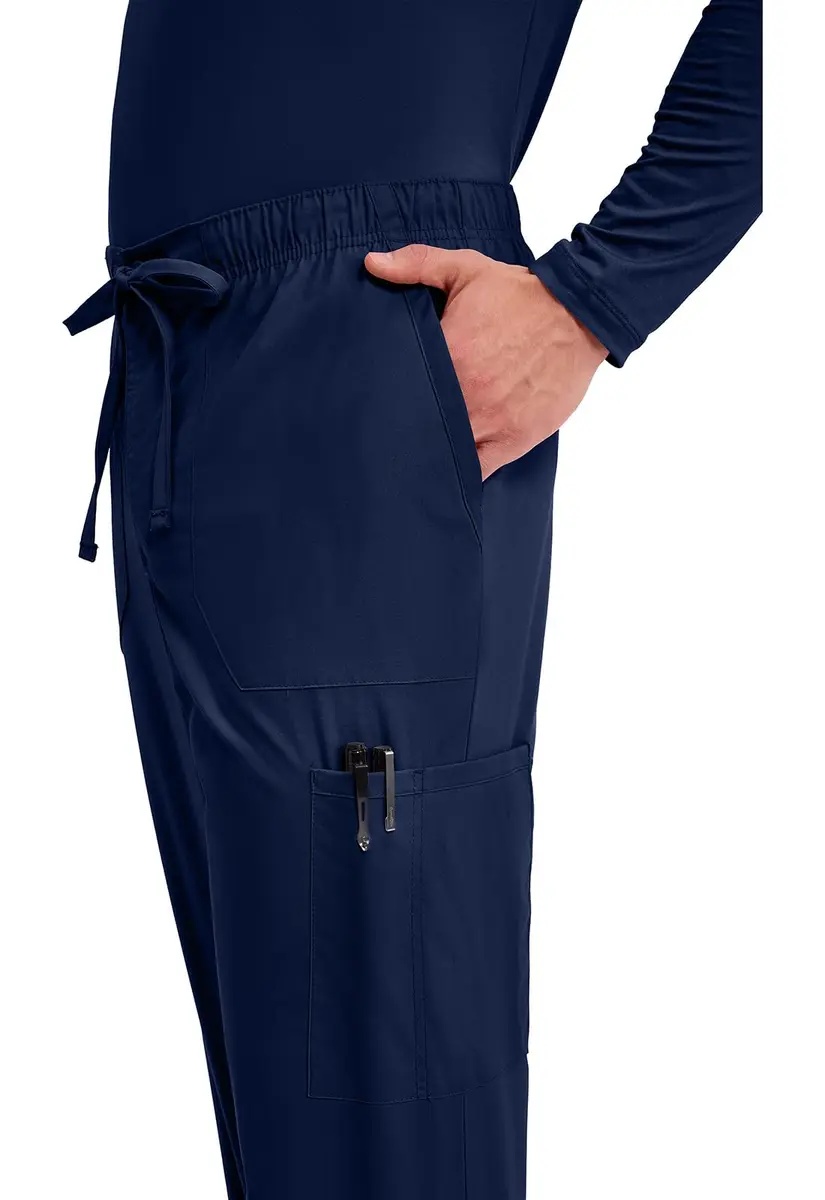 Cherokee Men Tapered Leg Cargo Scrubs Pants Navy XS | Durable, Comfortable & Modern Fit - view 2