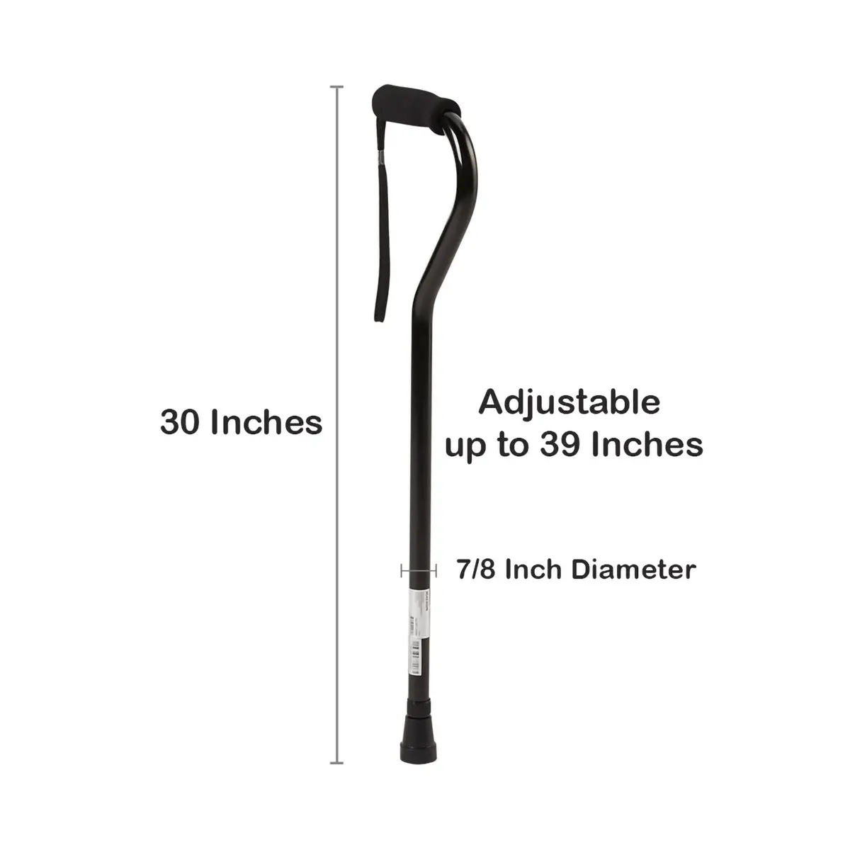 McKesson Offset Handle Cane 30-39 in | Lightweight Aluminum Support up to 300 lbs - view 5