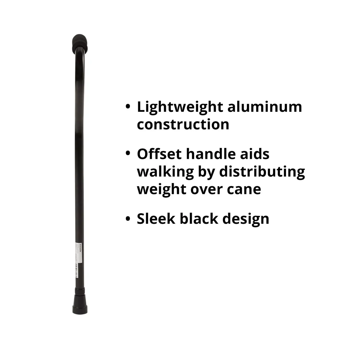 McKesson Offset Handle Cane 30-39 in | Lightweight Aluminum Support up to 300 lbs - view 2