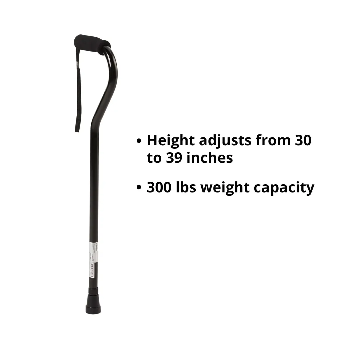 McKesson Offset Handle Cane 30-39 in | Lightweight Aluminum Support up to 300 lbs - view 3