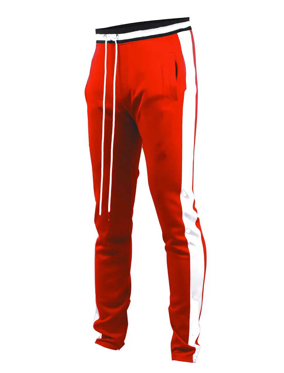 SCREENSHOT Men's Athletic Slim Fit Workout Track Pants S41700-Red XL | Urban Style, Flexibility & Comfort - main product image