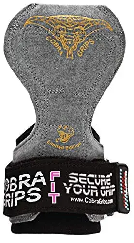 Cobra Grips FIT Charcoal Leather Weight Lifting Gloves with Wrist Wraps - 4.25"-7.0" Wrist - view 3