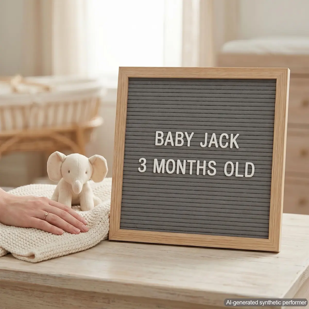 C CRYSTAL LEMON Gray Felt Letter Board 10x10 Inch, 336 Pre-Cut Letters | Classic Decorative Signage for Home & Office - view 4