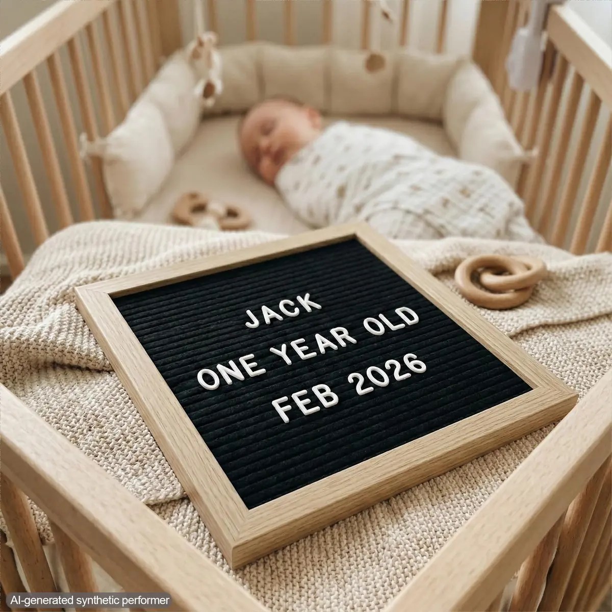 C CRYSTAL LEMON Black Felt Letter Board 10x10in (25x25cm) | Baby Announcement Sign with 336 Letters - view 3