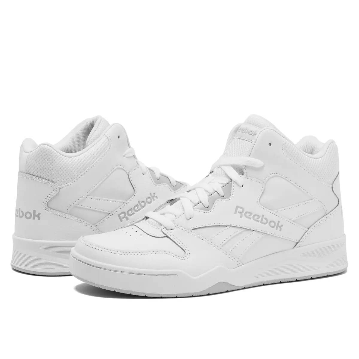 Reebok Royal BB4500 Hi2 High Top Sneakers for Men, White/Light Solid Grey | Timeless Court Style & Comfort - view 6