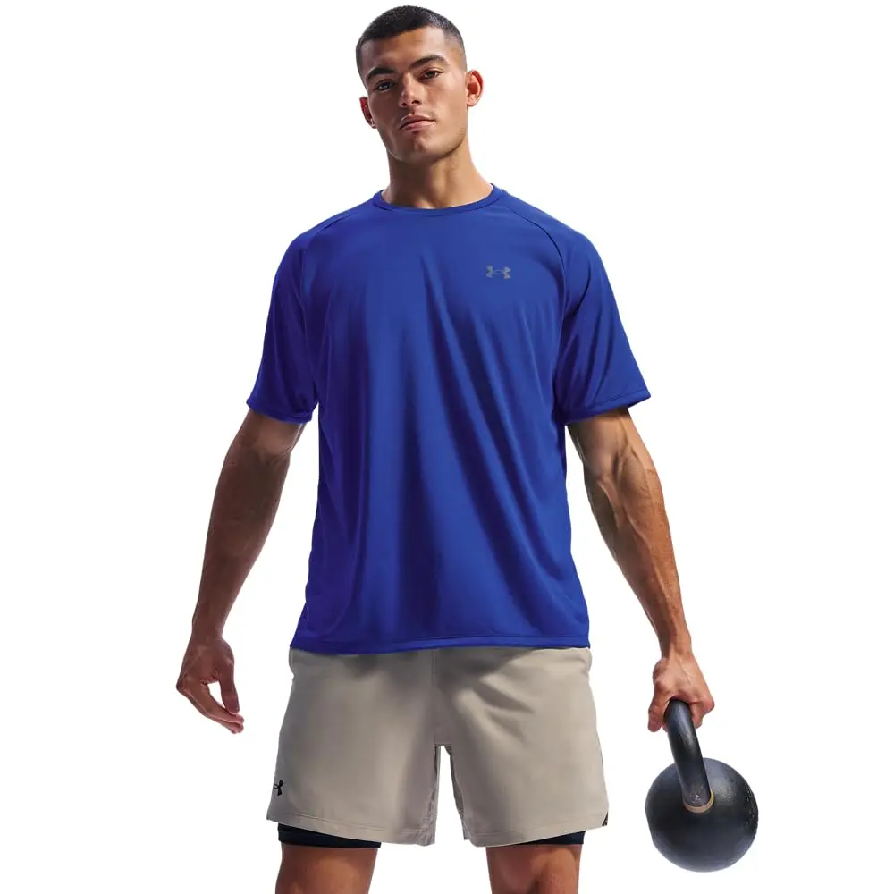 Under Armour Men's Tech 2.0 Short-Sleeve T-Shirt Royal/Graphite Small | Quick-Dry & Sweat-Wicking Performance - main product image