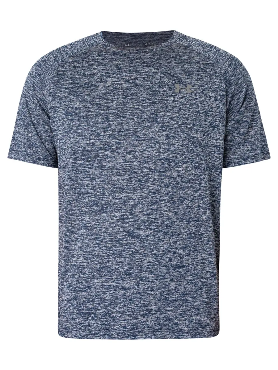 Under Armour Men's Tech 2.0 Short-Sleeve T-Shirt Academy Blue (409)/Steel Large | Moisture-Wicking & Quick-Dry Athletic Fit - view 5