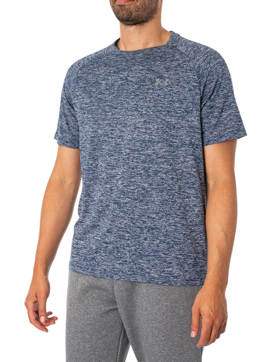 Under Armour Men's Tech 2.0 Short-Sleeve T-Shirt Academy Blue (409)/Steel Large | Moisture-Wicking & Quick-Dry Athletic Fit - main product image