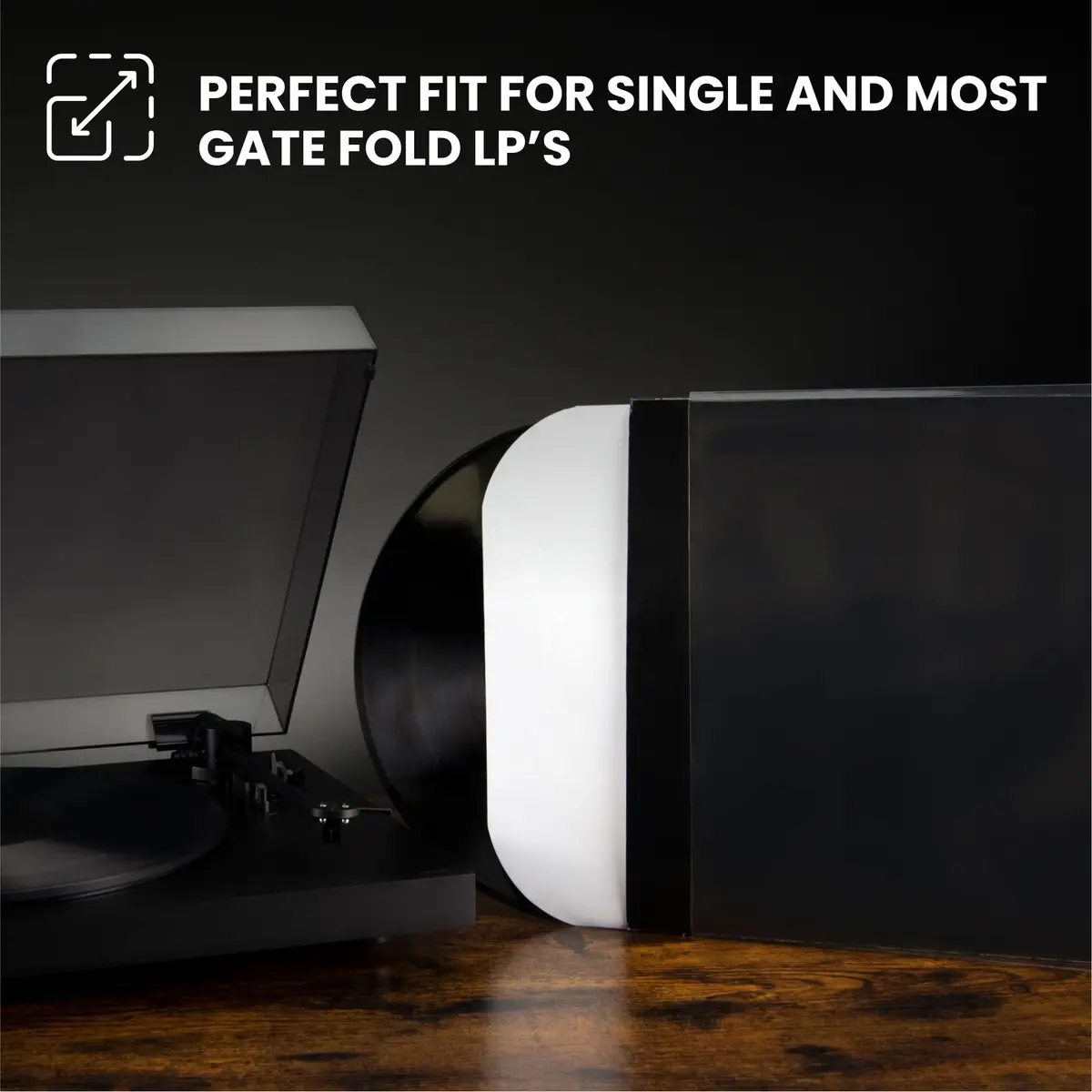 Big Fudge 12" Vinyl Record Sleeves - Outer Sleeves 100 Pack - Crystal Clear High-Density Polypropylene Vinyl Covers - view 5