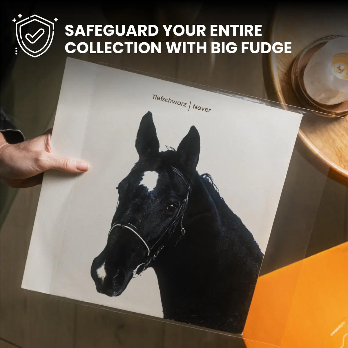 Big Fudge 12" Vinyl Record Sleeves - Outer Sleeves 100 Pack - Crystal Clear High-Density Polypropylene Vinyl Covers - view 2