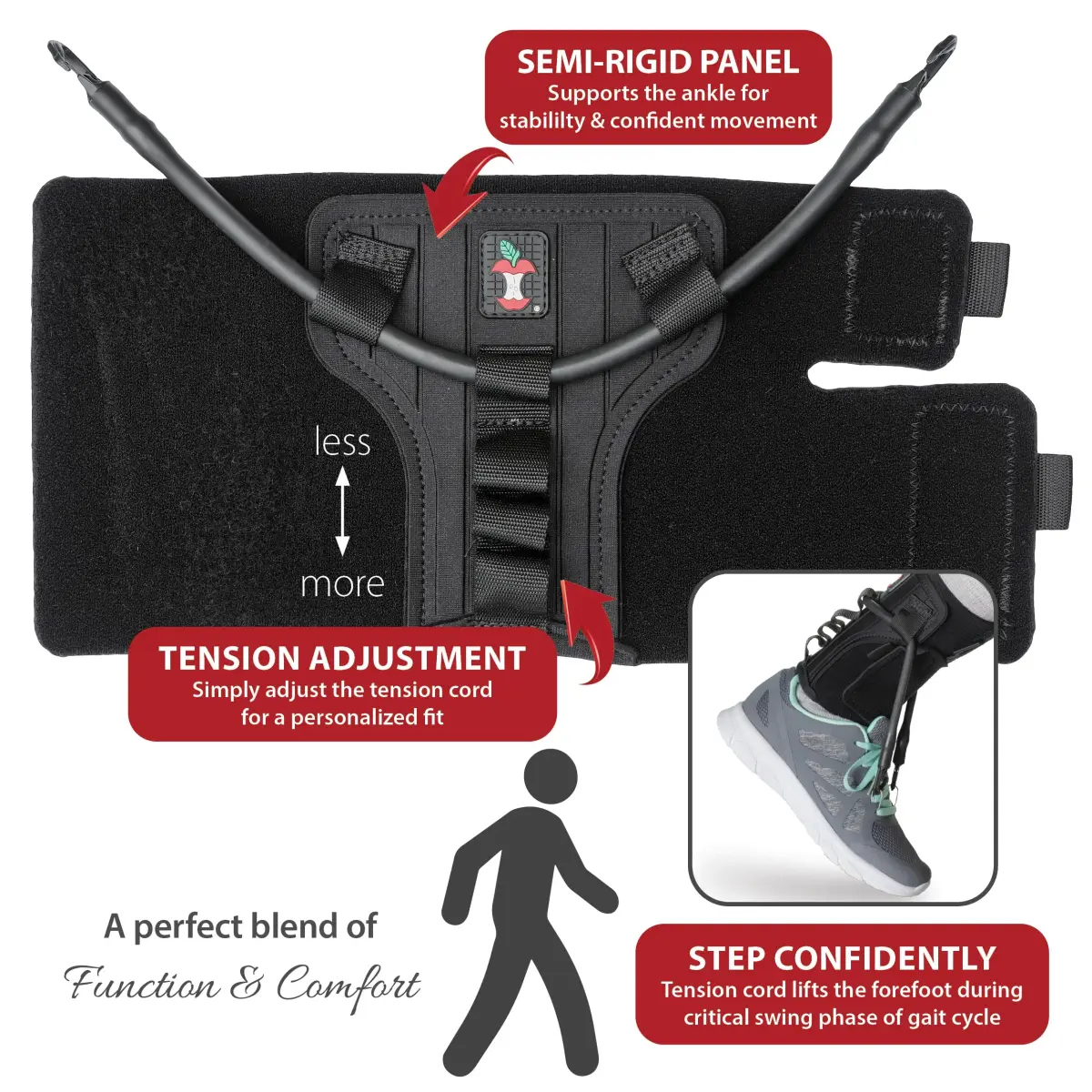 Core Products FootFlexor Foot Drop Brace M/L | Adjustable Dorsiflexion Support for Natural Gait - view 3
