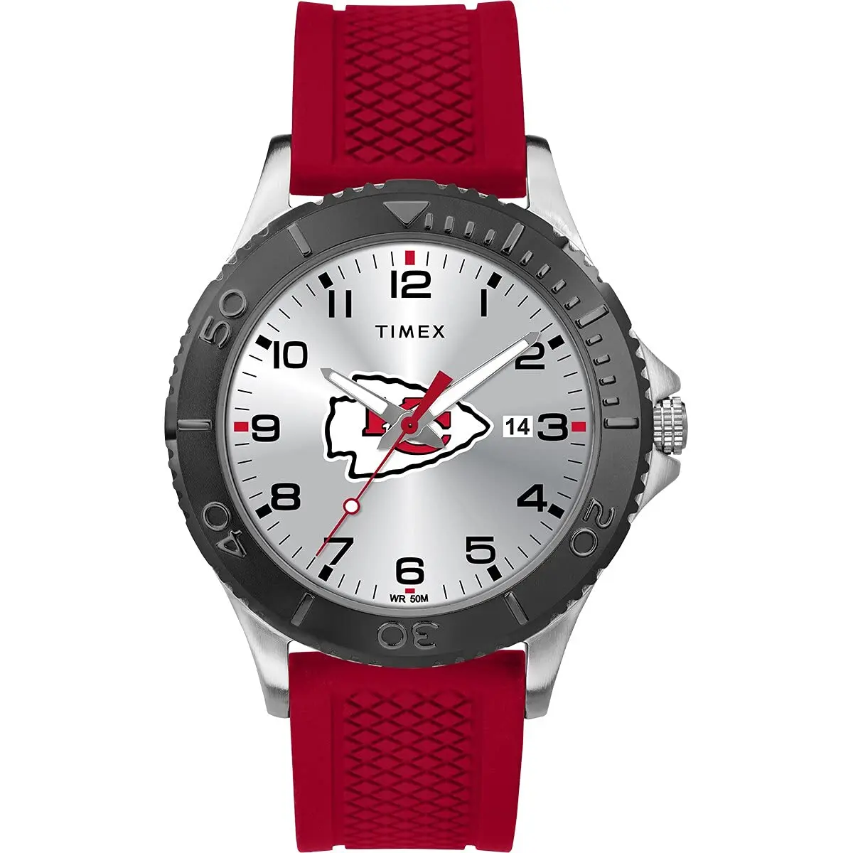Timex Tribute Men's TWZFCHIMF NFL Gamer Kansas City Chiefs Watch | Casual Sports Watch with Silicone Strap (42mm) - main product image