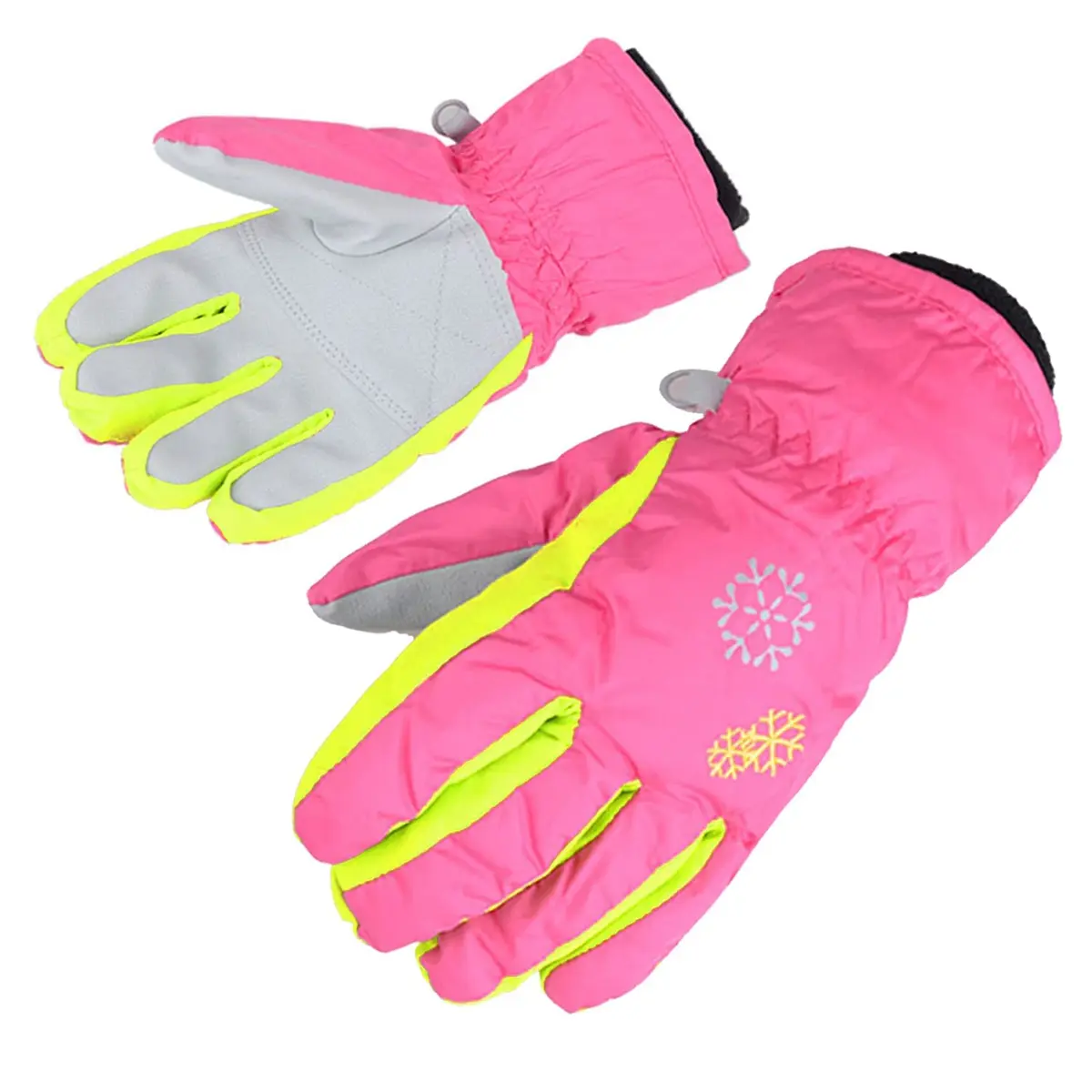 AMYIPO Kids Winter Snow Ski Gloves for Boys Girls 8-9 Years (Pink) | Waterproof & Windproof Fleece Lined - main product image