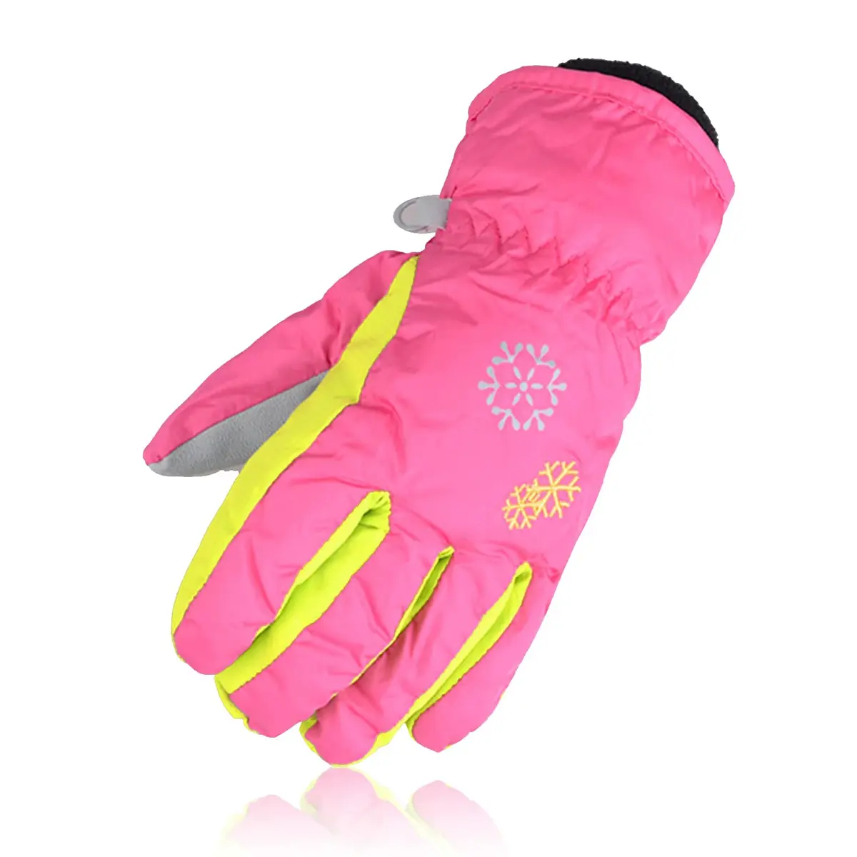 AMYIPO Kids Winter Snow Ski Gloves for Boys Girls 8-9 Years (Pink) | Waterproof & Windproof Fleece Lined - view 2