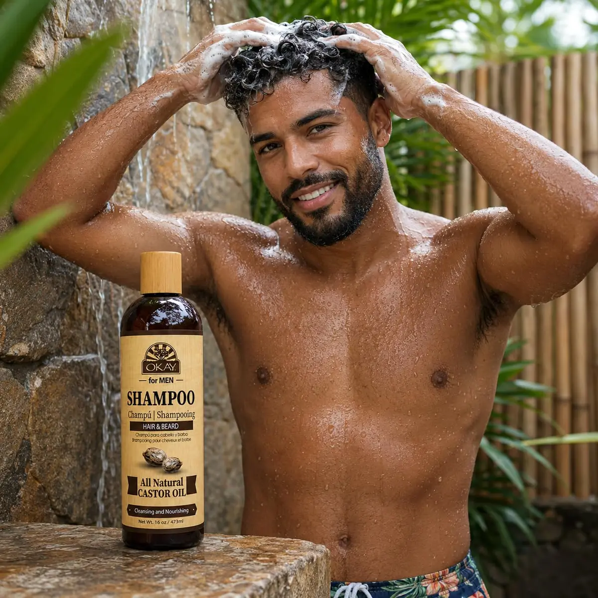 OKAY Men's Castor Oil Shampoo 16 oz | Sulfate-Free, Nourishing & Masculine Scent - view 8