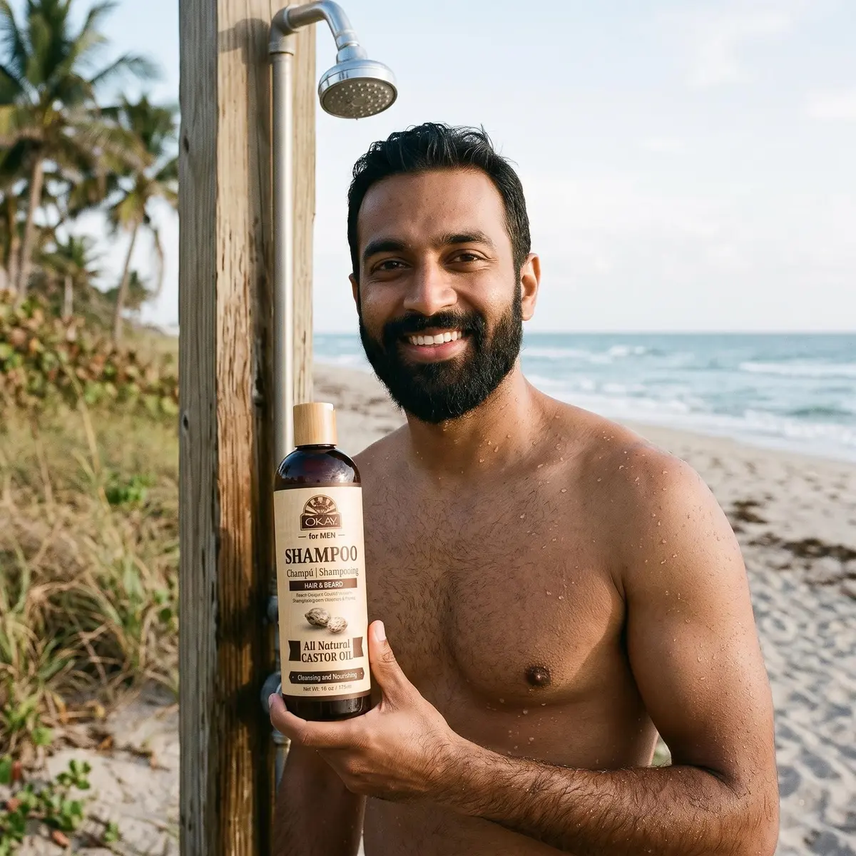 OKAY Men's Castor Oil Shampoo 16 oz | Sulfate-Free, Nourishing & Masculine Scent - view 3
