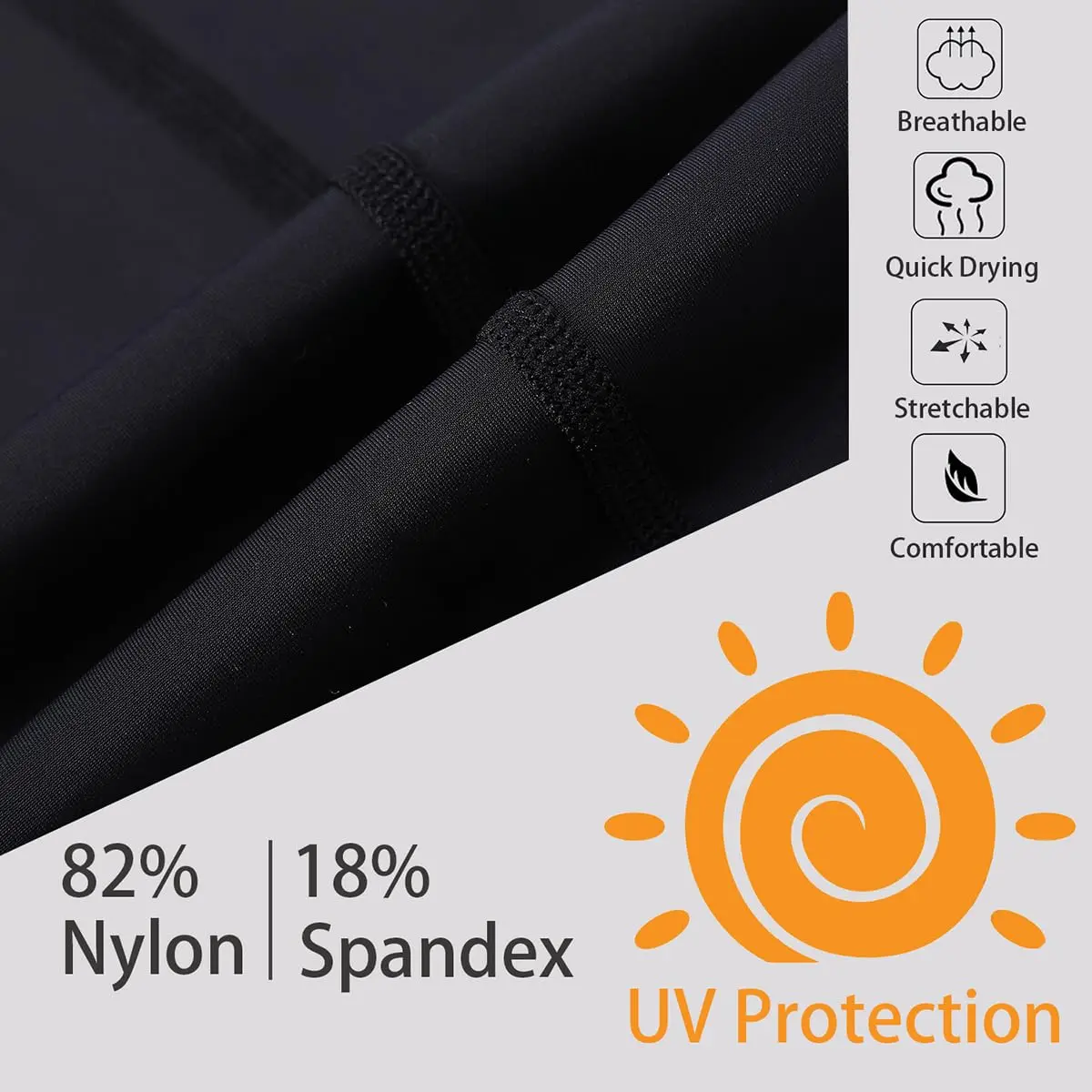 Ubestyle Women's Swim Pants UPF 50+ High Waist Rash Guard Leggings Black | Supportive, Water-Resistant, Sun-Protective - view 5