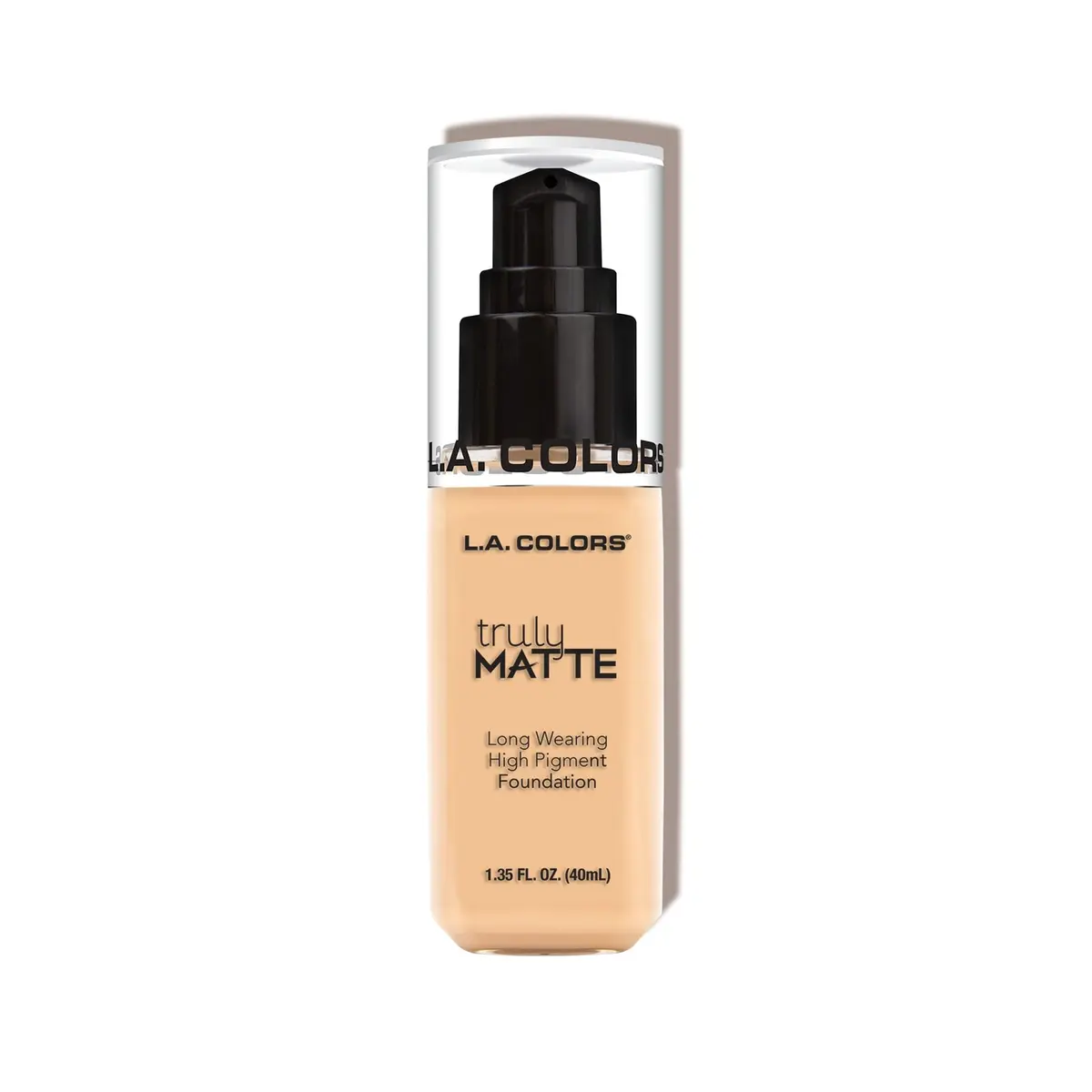 L.A. COLORS Truly Matte Foundation, Porcelain 2.9 Fl Oz | Long-Lasting Matte Finish for All Skin Tones - main product image