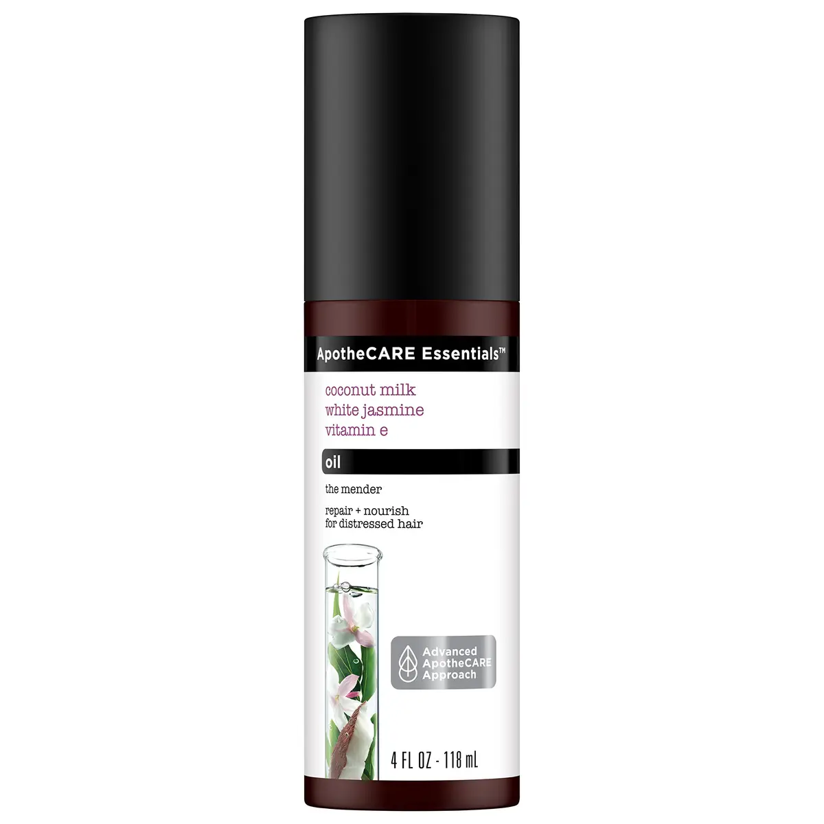 ApotheCARE Essentials The Mender Hair Repair Oil, Coconut Milk, White Jasmine, Vitamin E, 4 oz | Nourishes & Restores Damaged Hair - main product image