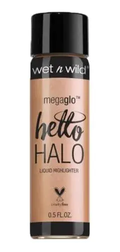 wet n wild MegaGlo Hello Halo Liquid Highlighter Makeup, Shimmer, Gold Guilded Glow 15ml (0.5 Fl Oz) | Buildable Multi-Shimmer Glow - main product image