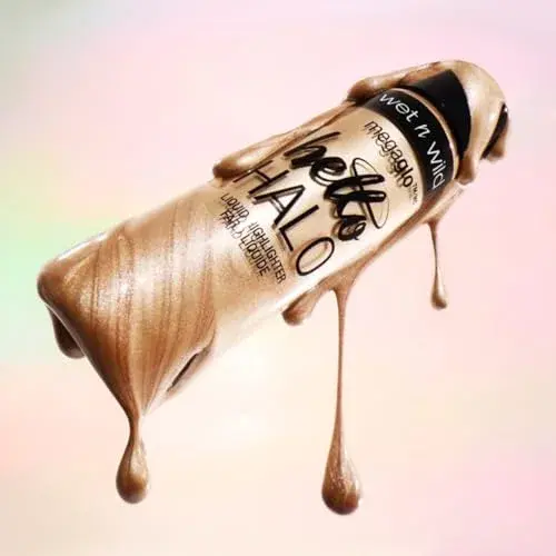 wet n wild MegaGlo Hello Halo Liquid Highlighter Makeup, Shimmer, Gold Guilded Glow 15ml (0.5 Fl Oz) | Buildable Multi-Shimmer Glow - view 2
