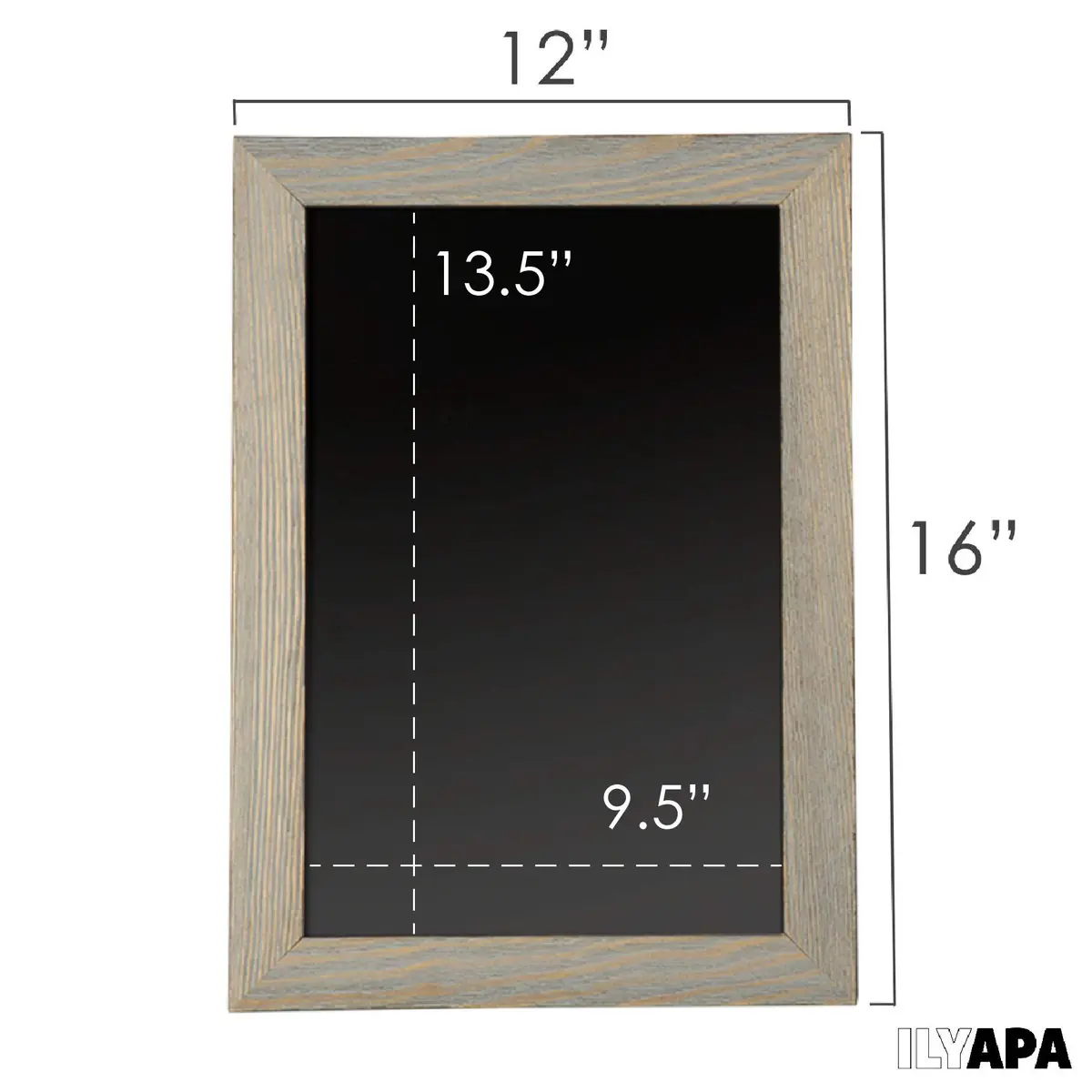 Ilyapa Framed Kitchen Chalkboard Sign, 12x16 Inch - White, Rustic Hanging | Magnetic Surface for Versatile Use - view 2