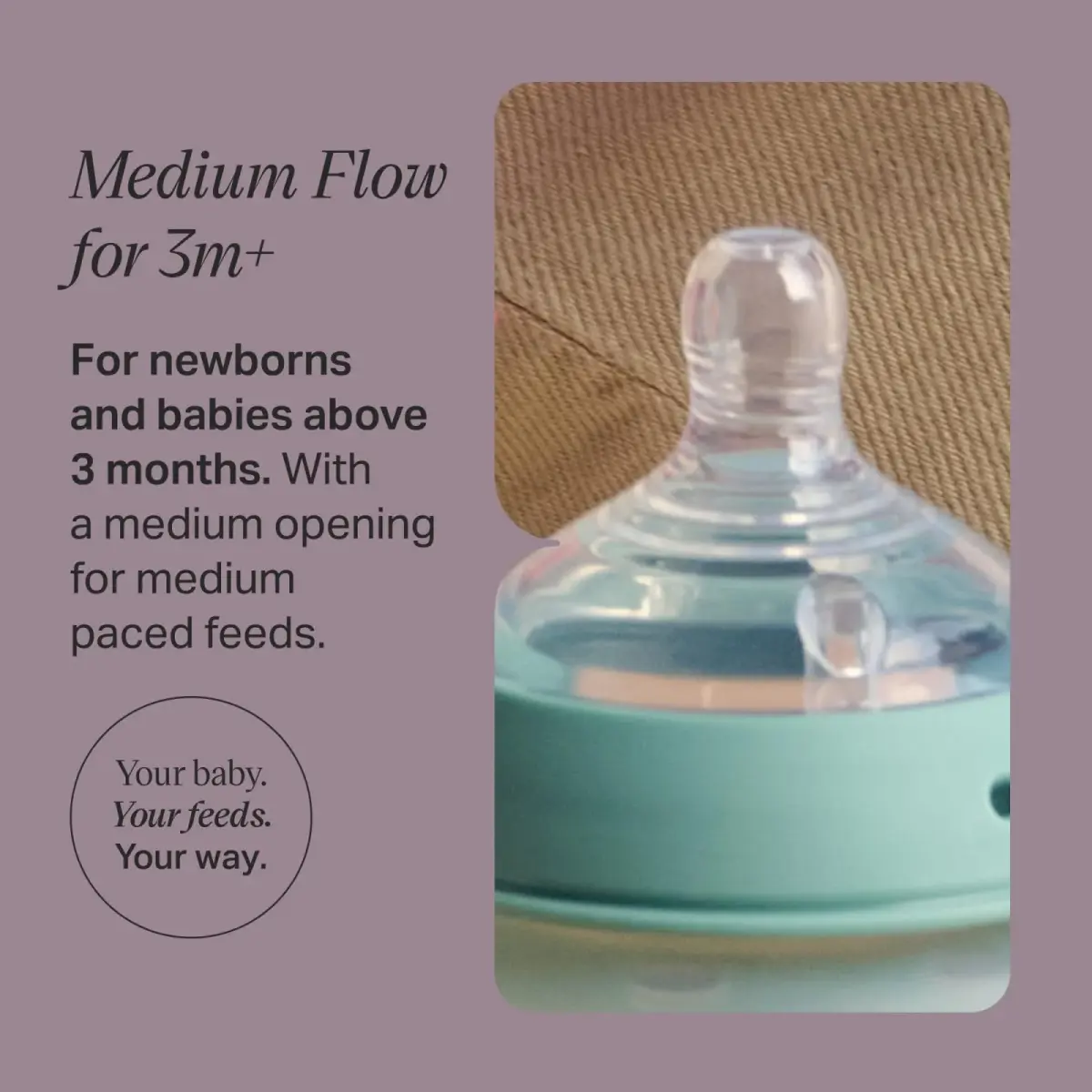 Tommee Tippee Natural Start Baby Bottle Nipples, Extra Slow Flow (2 Count) | Breast-Like Latch for Newborns - view 2