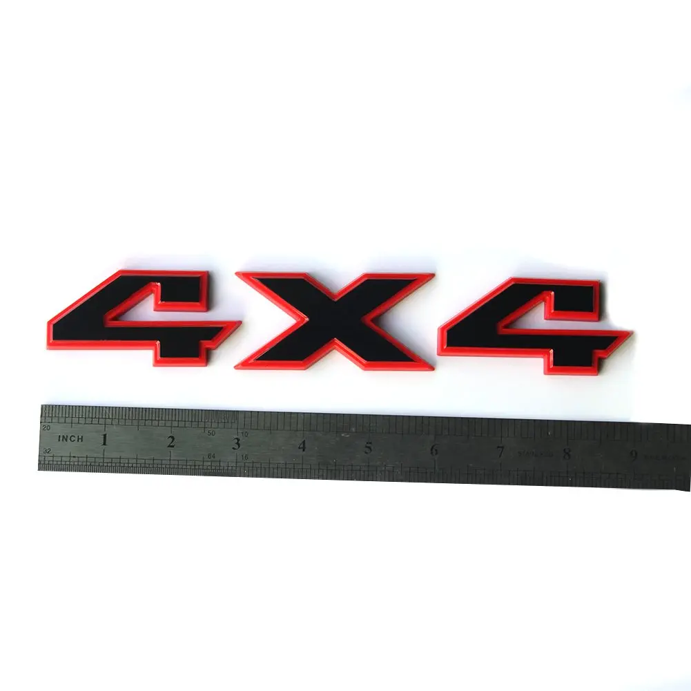Yoaoo Vehicle Emblem 4x4 Badge 8.5" x 1.5" Gloss Red Frame | OEM 2007-2018 - view 2