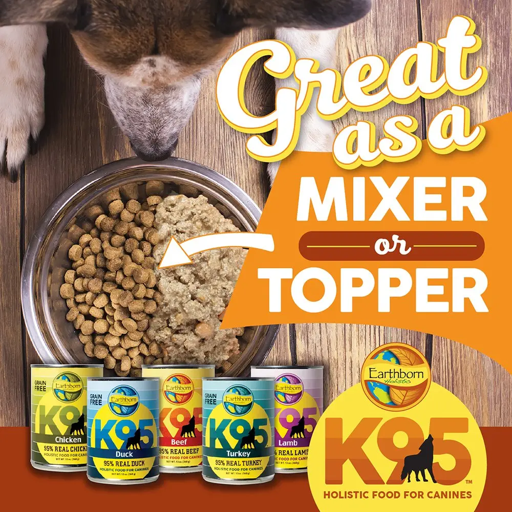 Earthborn Holistic K95 Beef Recipe Grain-Free Canned Dog Food 13 oz Can | 95% Real Beef, Grain-Free Nutrition - view 7